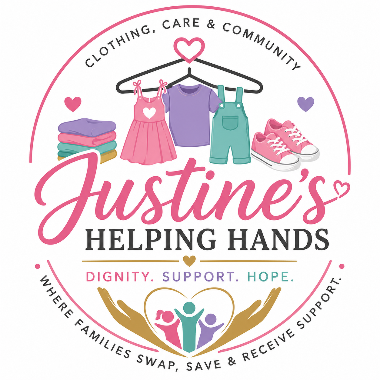 Justine's Helping Hands logo